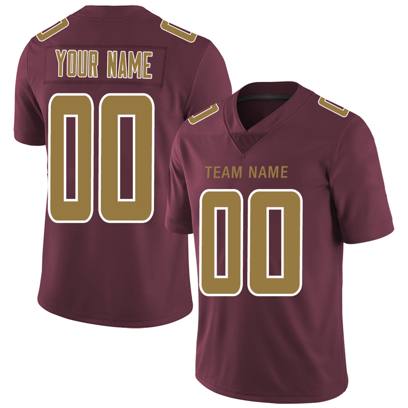 Custom Burgundy Football Shirt Top