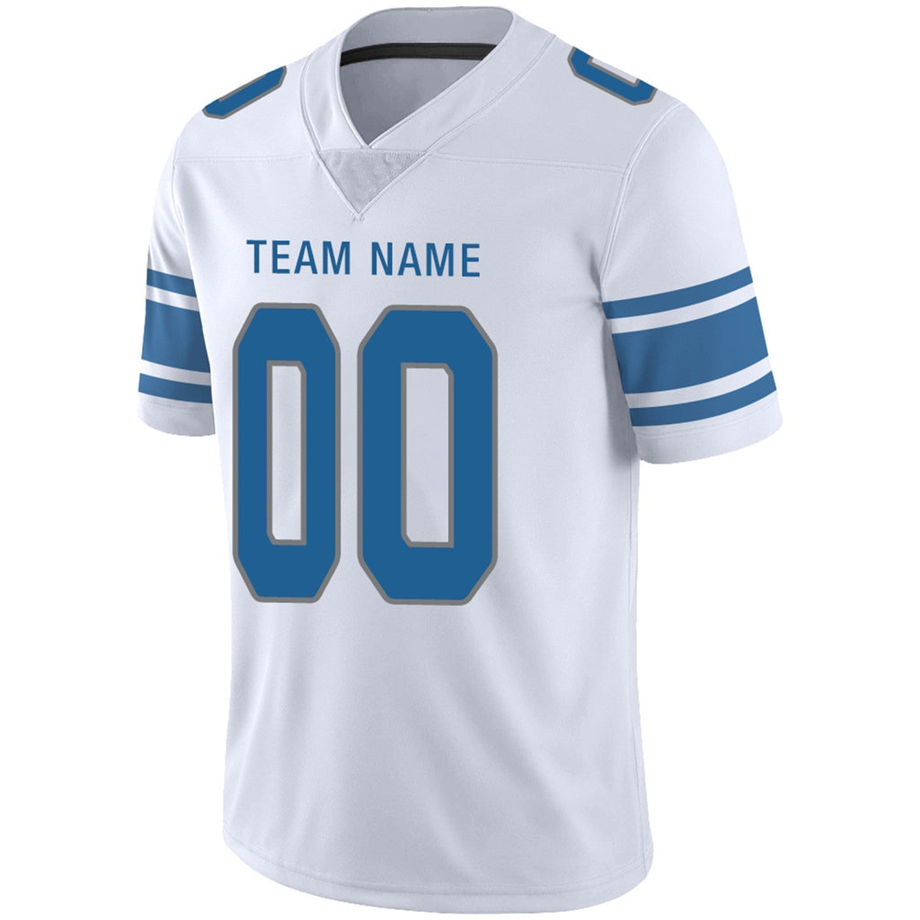Custom Blue DET Football Shirt Top