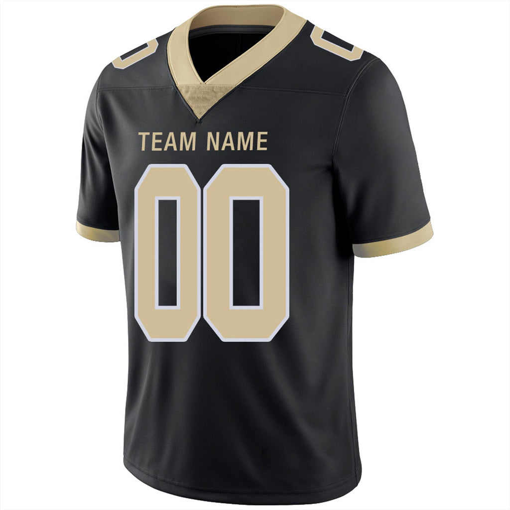 Custom Black NO Football Shirt Top