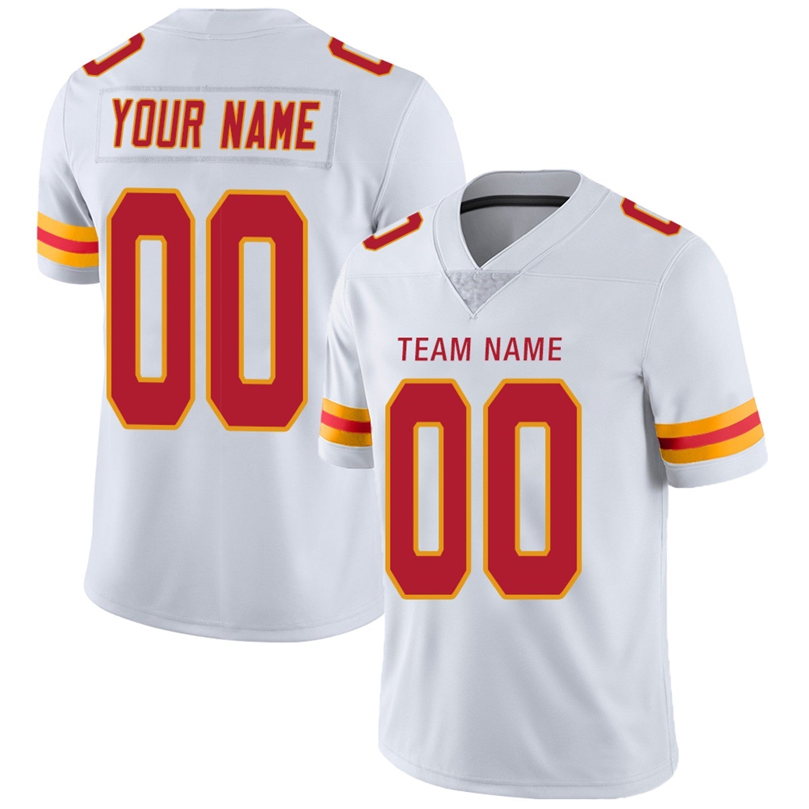 Custom Red KC Football Shirt Top