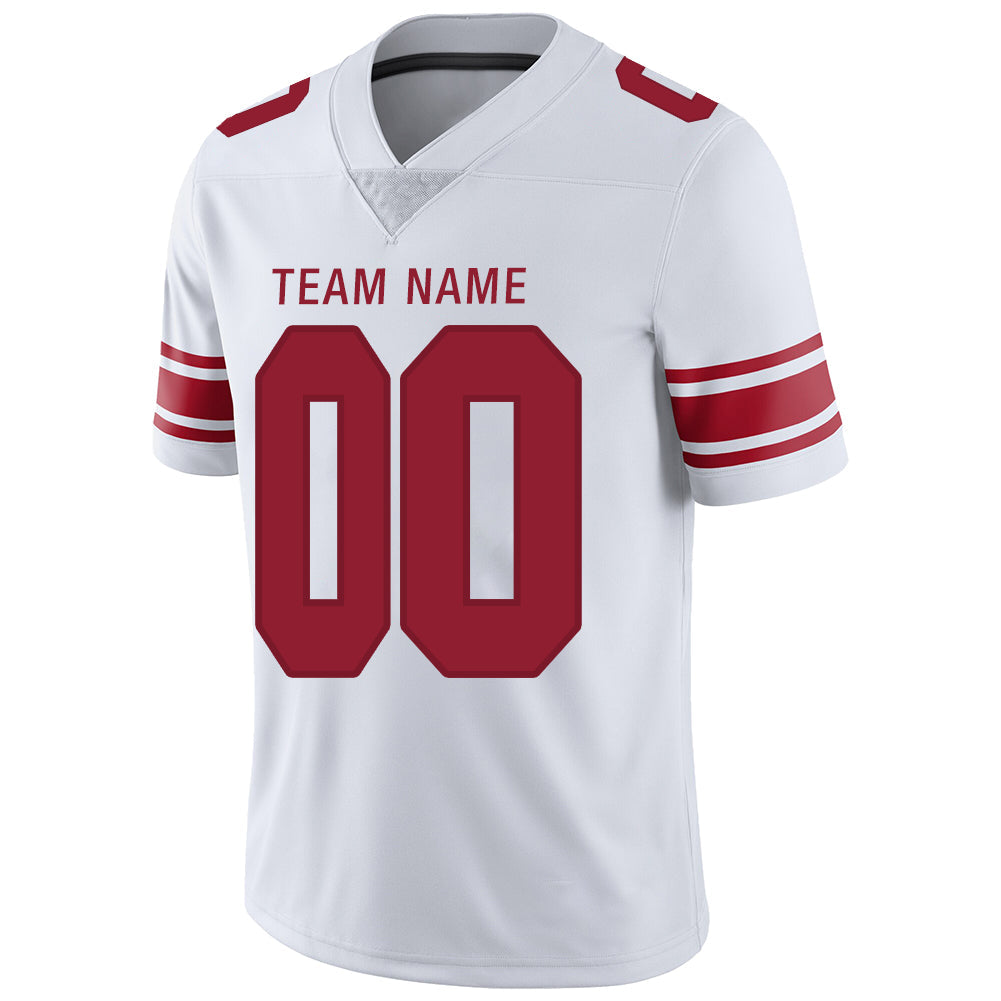 Custom White NYJ Football Shirt Top