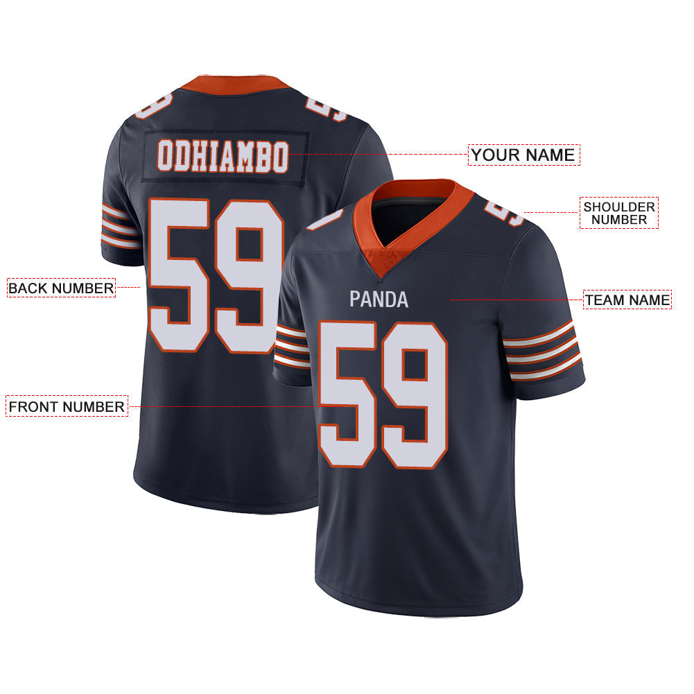 Custom Navy Football Shirt Top