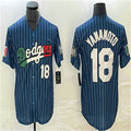 Custom #18 Navy LAD Baseball Shirt Top