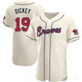 Custom #19 Cream ATL Baseball Shirt Top