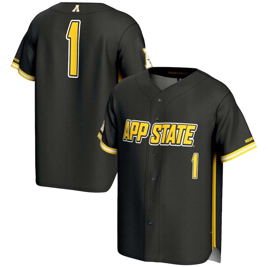 Custom #1 Black Baseball Shirt Top