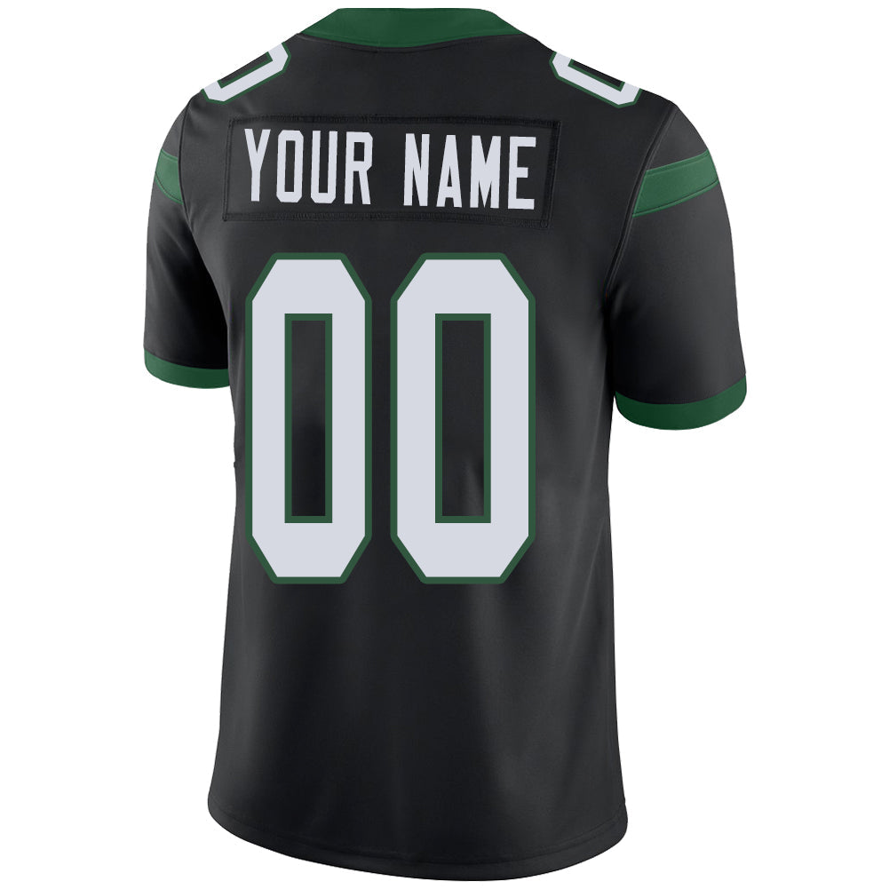 Custom Black NYJ Football Shirt Top
