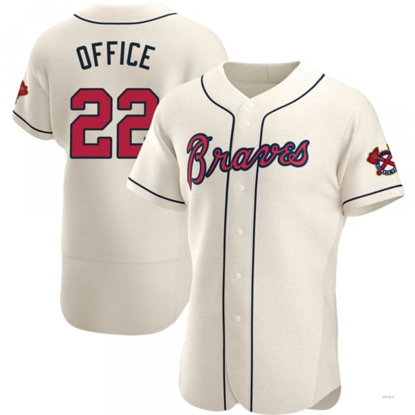 Custom #22 Cream ATL Baseball Shirt Top