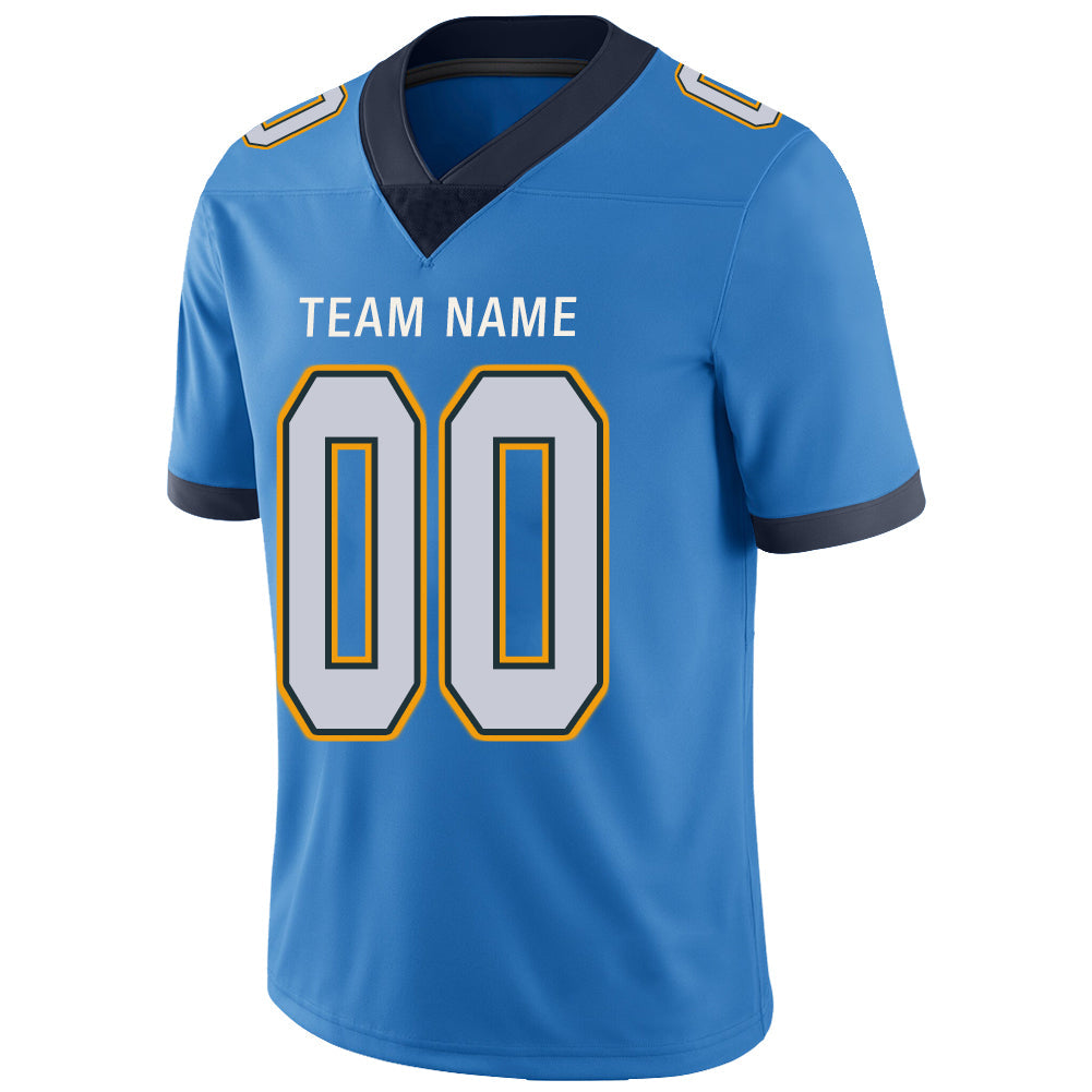 Custom Powder Blue LAC Football Shirt Top