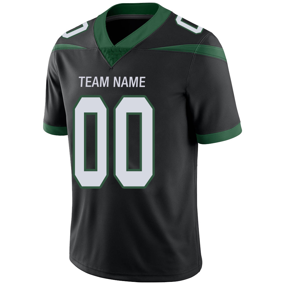 Custom Black NYJ Football Shirt Top