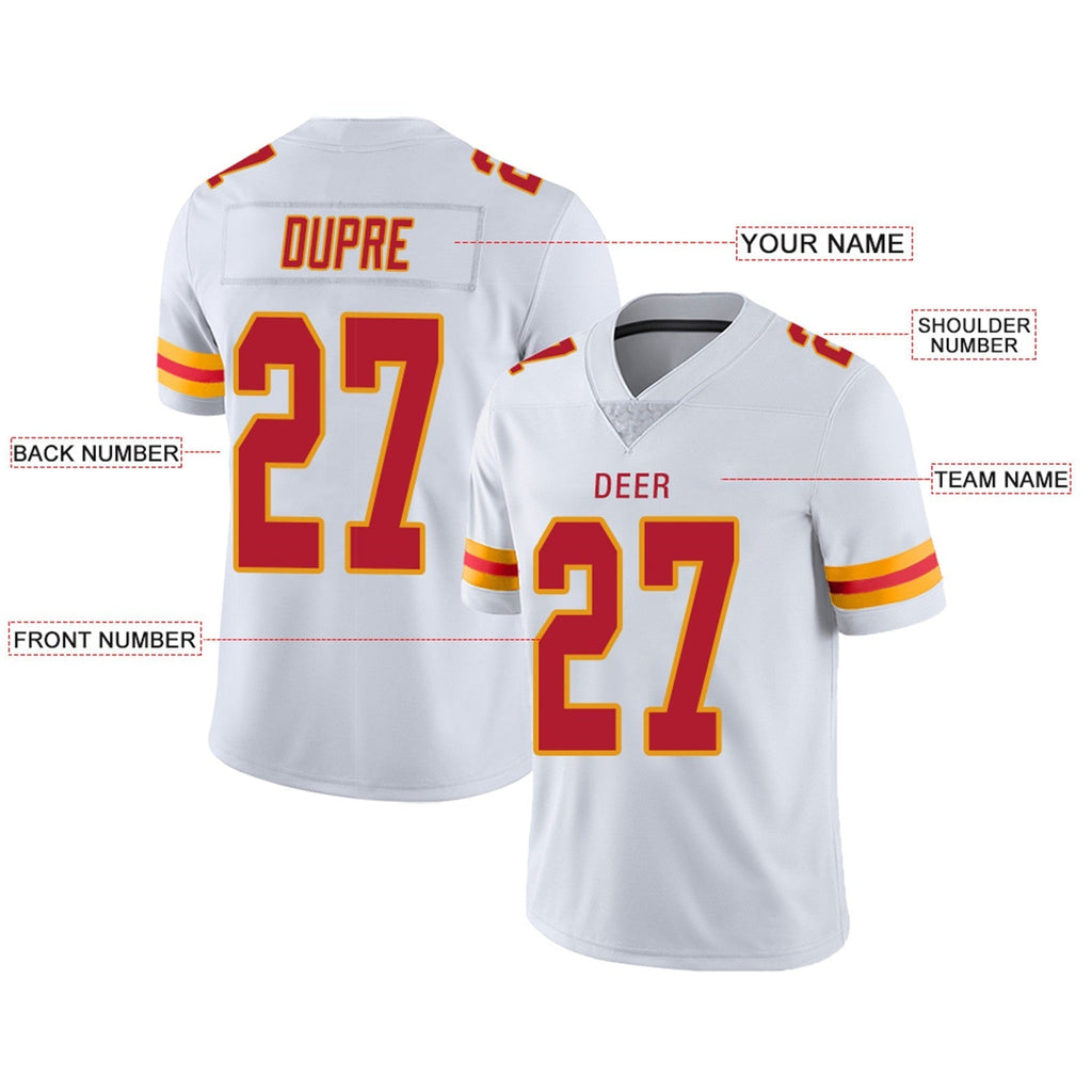 Custom Red KC Football Shirt Top