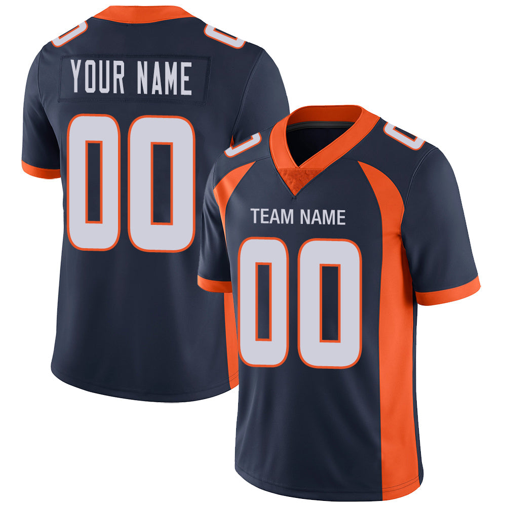 Custom Navy DEN Football Shirt Top