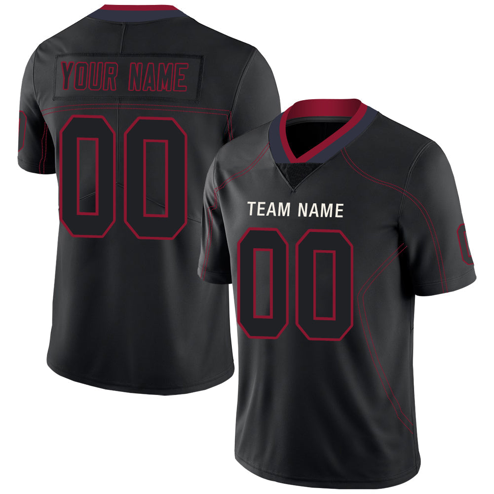 Custom Black HOU Football Shirt Top