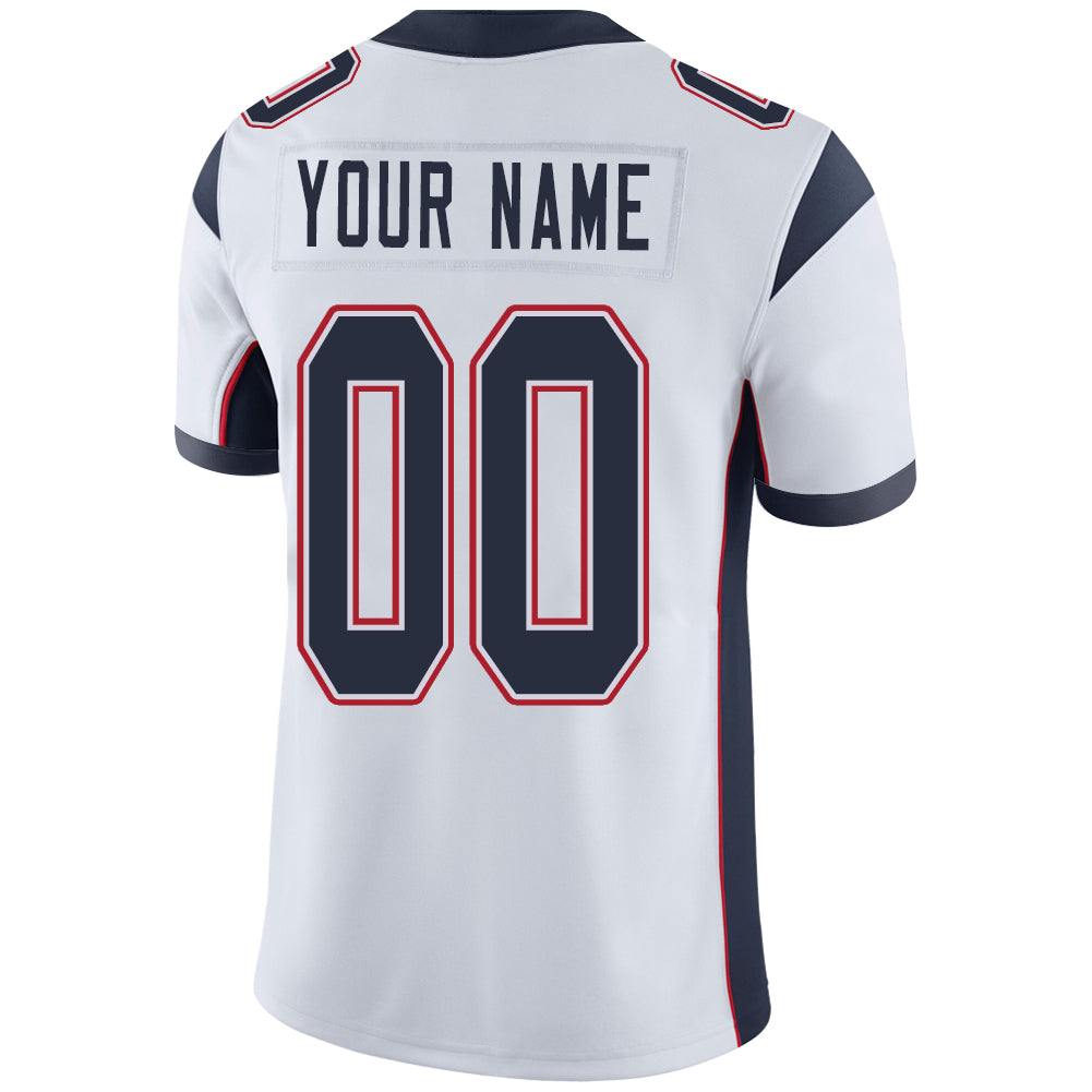 Custom White NE Football Shirt Top
