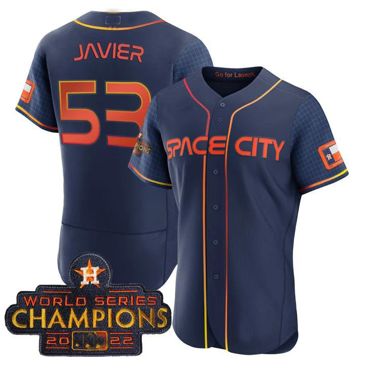 Custom #53 Blue 2023 HOU Baseball Shirt Top