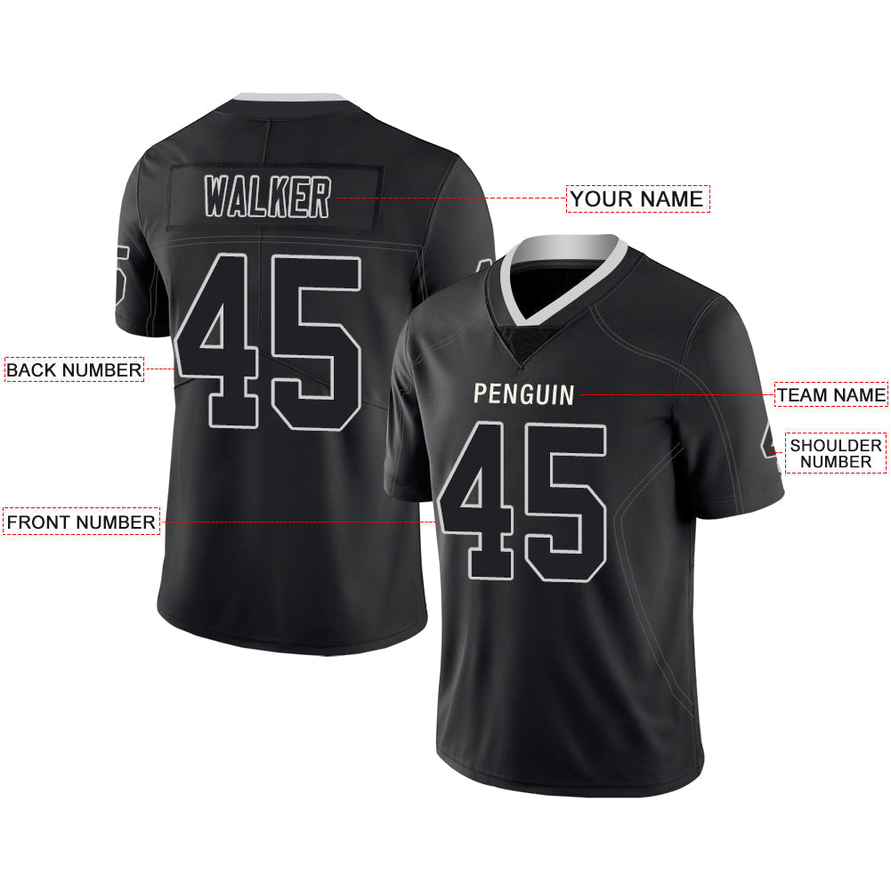 Custom Black LV Football Shirt Top