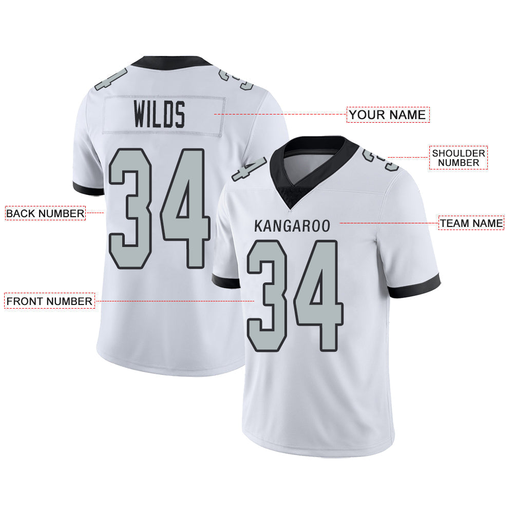 Custom White LV Football Shirt Top