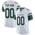 Custom White NYJ Football Shirt Top