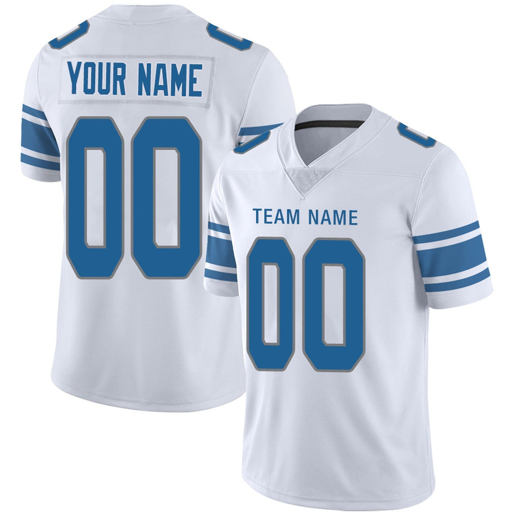 Custom Blue DET Football Shirt Top