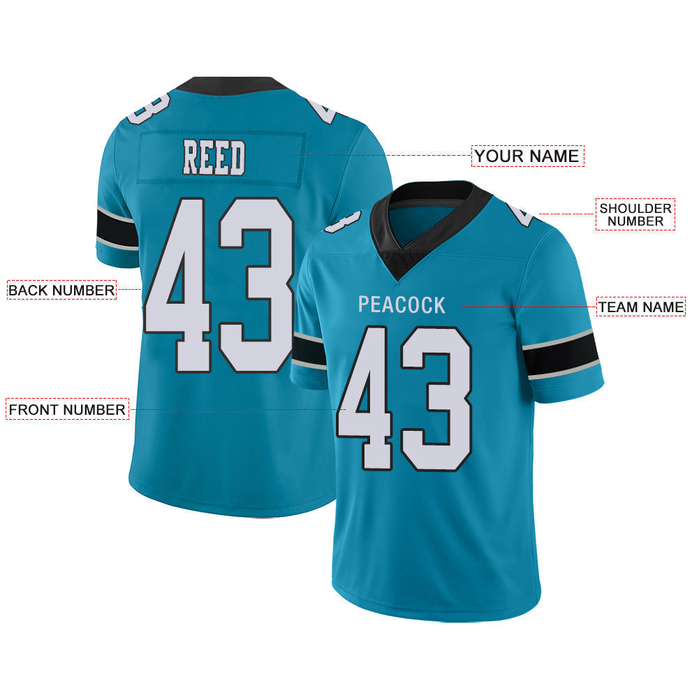 Custom Blue Football Shirt Top