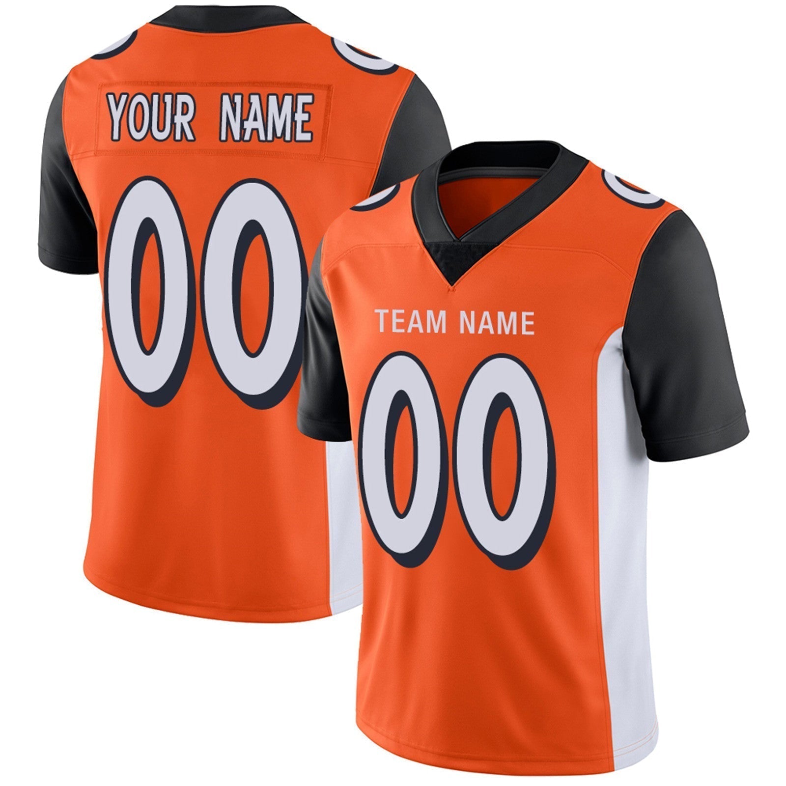 Custom Orange CIN Football Shirt Top