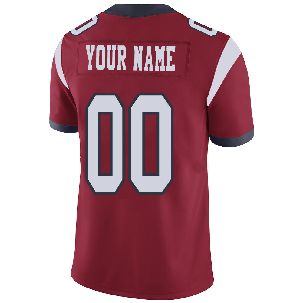 Custom Red HOU Football Shirt Top
