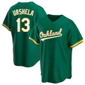 Athletics #13 Gio Urshela Player Green Replica Game Baseball Jerseys拢篓赂卤卤戮拢漏