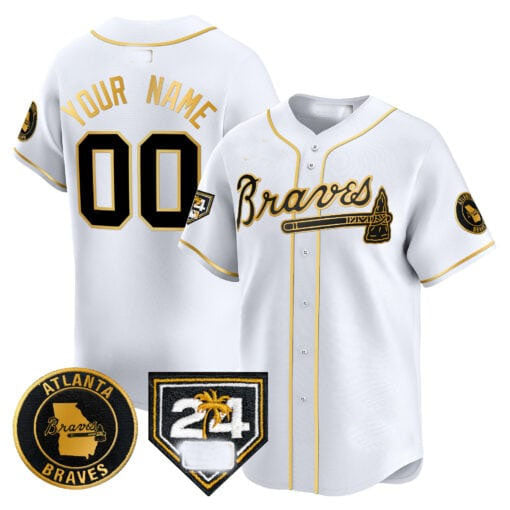 Custom A.Braves Spring Training Patch Vapor Premier Limited 篓CStitched Baseball Jerseys