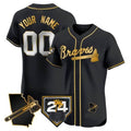 Custom A.Braves Spring Training & Georgia Patch Vapor Premier Elite 篓C Stitched Baseball Jerseys