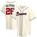 Custom #26 Cream ATL Baseball Shirt Top