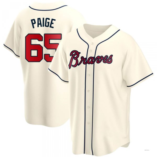Custom #65 Cream ATL Baseball Shirt Top