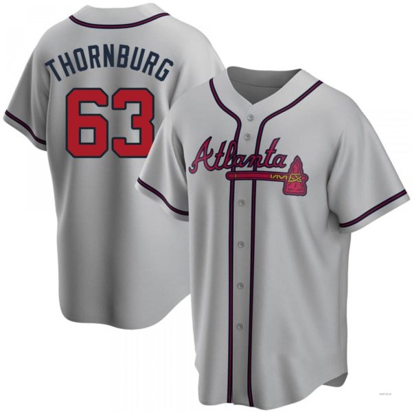 Custom #63 Gray ATL Baseball Shirt Top
