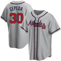 Custom #30 Gray ATL Baseball Shirt Top