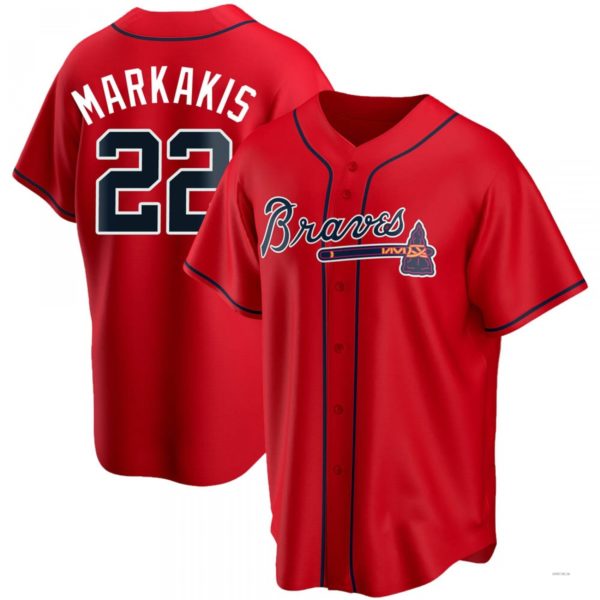 Custom #22 Red ATL Baseball Shirt Top