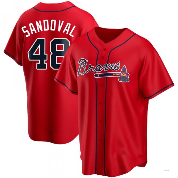 Custom #48 Red ATL Baseball Shirt Top