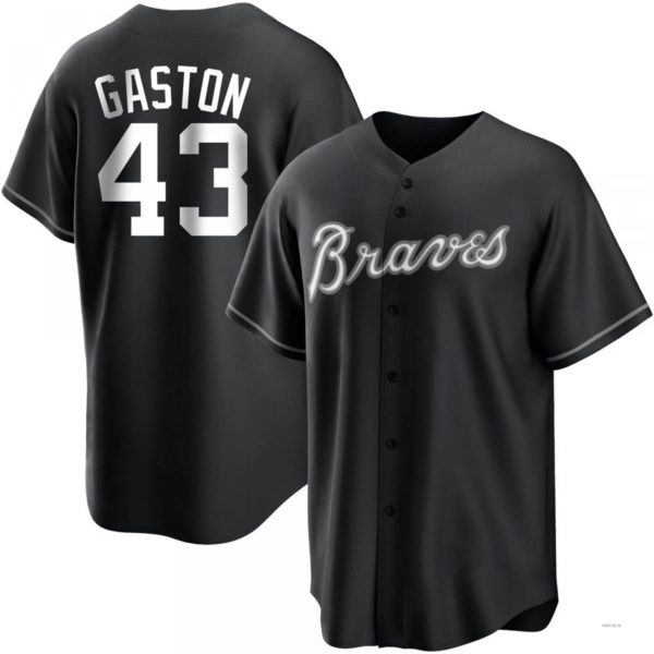 Custom #43 Black ATL Baseball Shirt Top