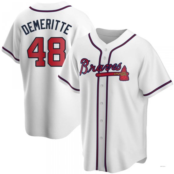 Custom #48 White ATL Baseball Shirt Top