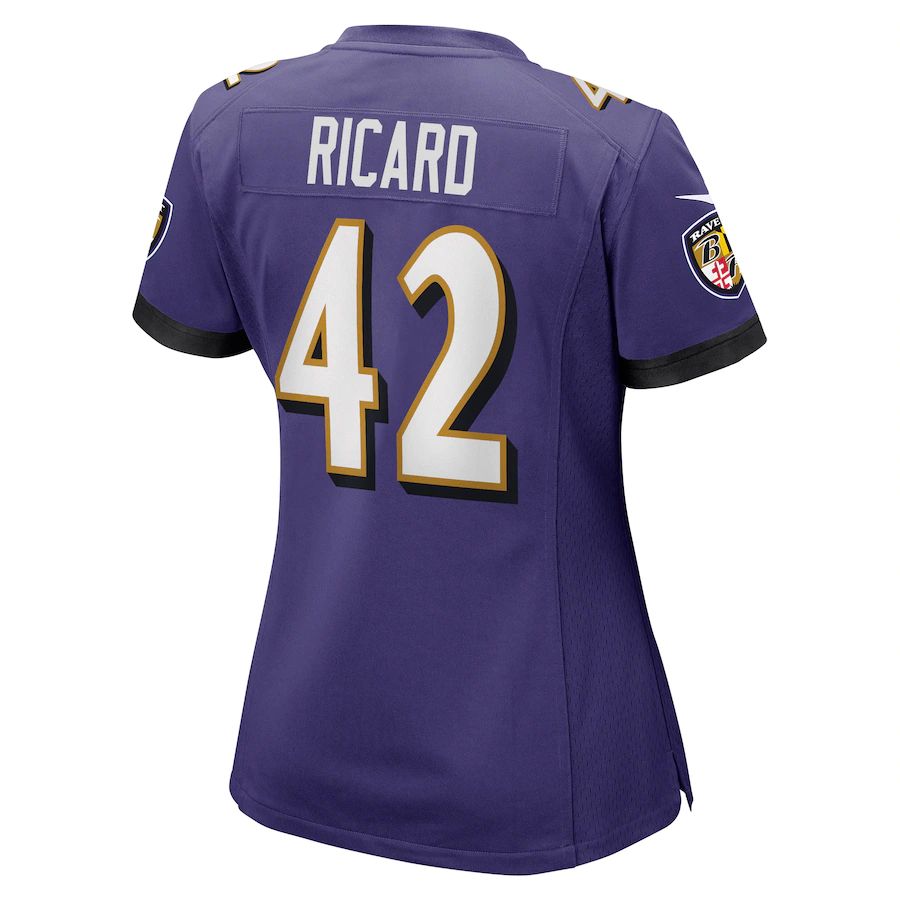 Custom #42 Purple BAL Football Shirt Top