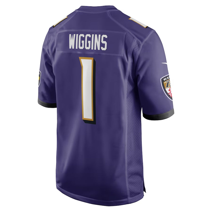 Custom #1 Purple 2024 BAL Football Shirt Top