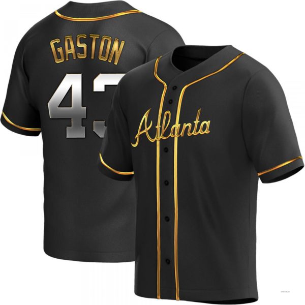 Custom #43 Black ATL Baseball Shirt Top