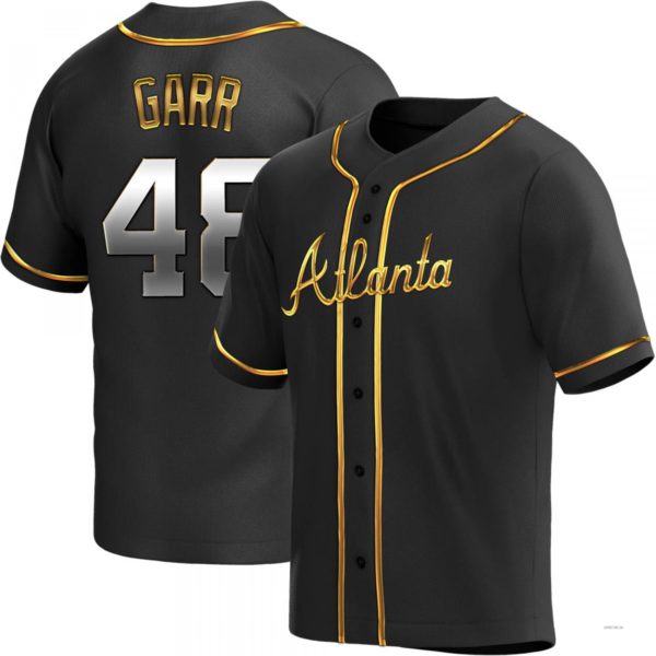Custom #48 Black ATL Baseball Shirt Top