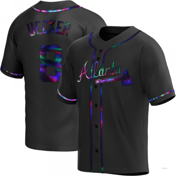 Custom #8 Black ATL Baseball Shirt Top