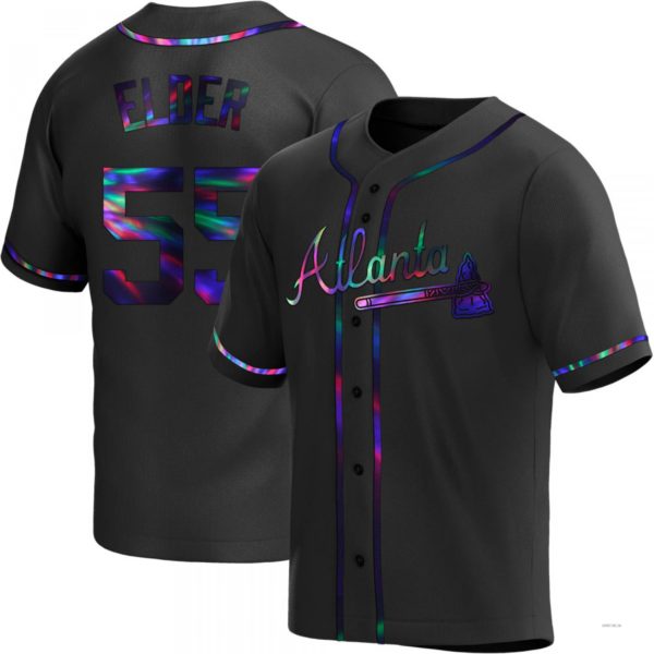 Custom #55 Black ATL Baseball Shirt Top