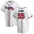 Custom #55 White ATL Baseball Shirt Top