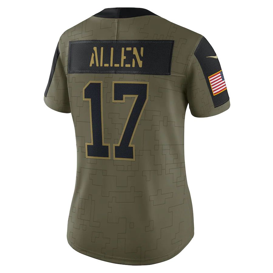 Custom #17 Olive 2021 BUF Football Shirt Top