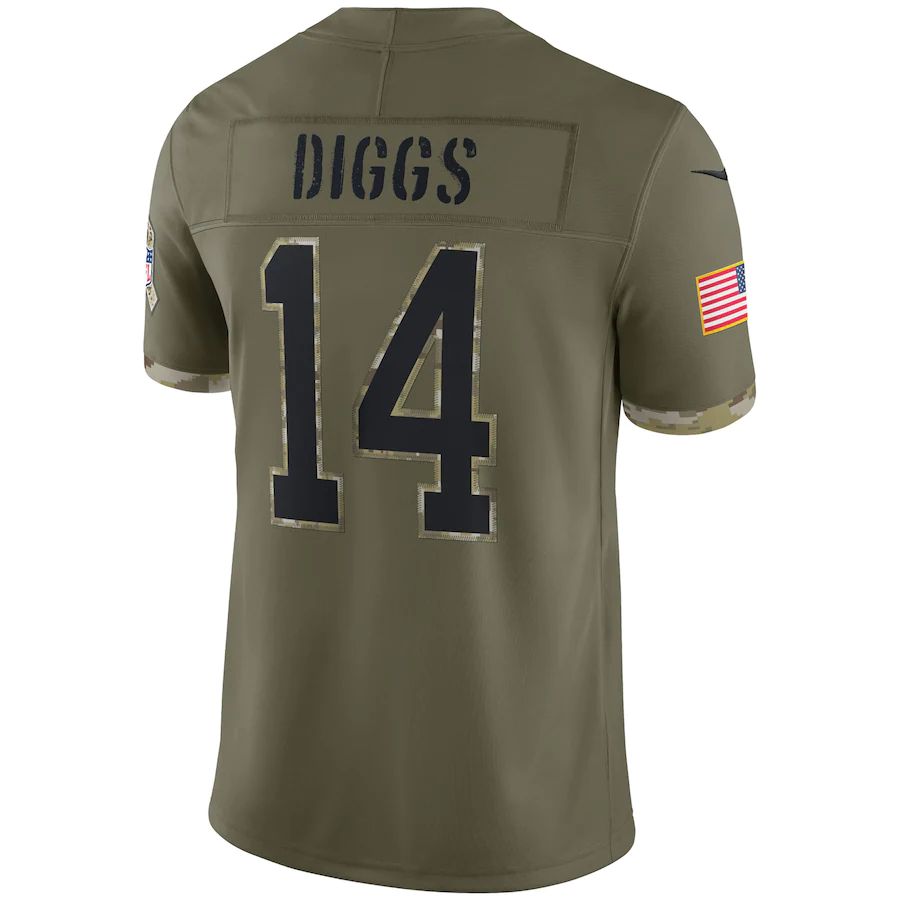 Custom #14 Olive 2022 BUF Football Shirt Top