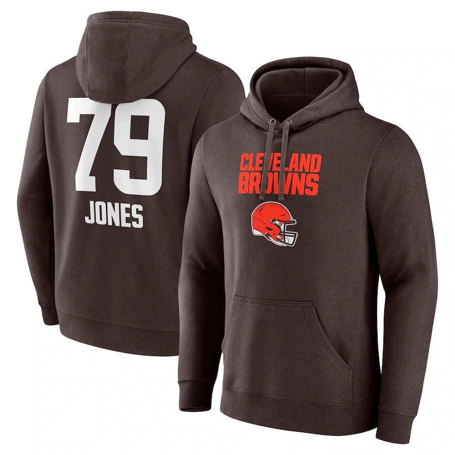 Custom #79 Brown CLE Football Shirt Top