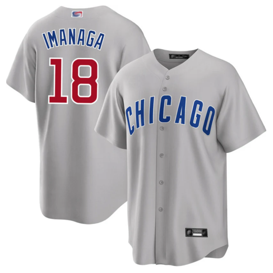 C.Cubs #18 Shota Imanaga Player Gray Home Limited Baseball Jerseys