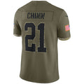 Custom #21 Olive 2022 CAR Football Shirt Top