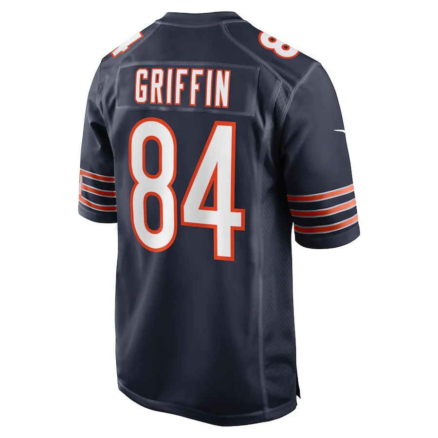 Custom #84 Navy CHI Football Shirt Top