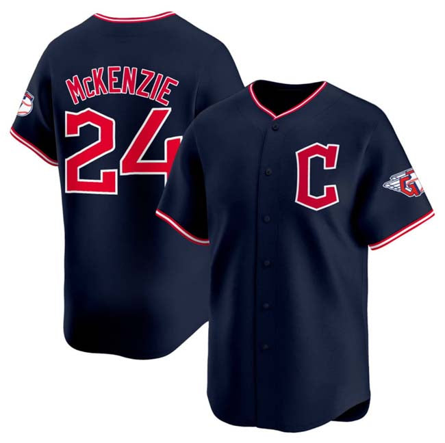 Custom #24 Navy 2025 CLE Baseball Shirt Top